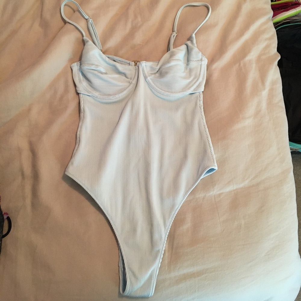 Blue one piece swim